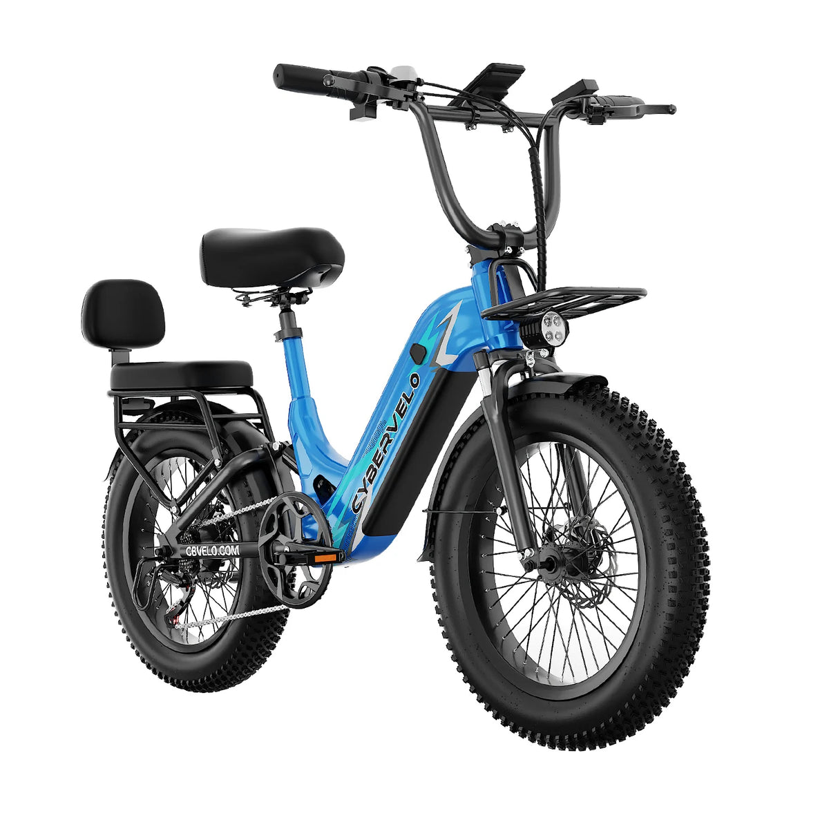 Cybervelo 20" Step-Thru Electric Bike, 1500W Peak, 48V 20Ah Battery, 7-Speed