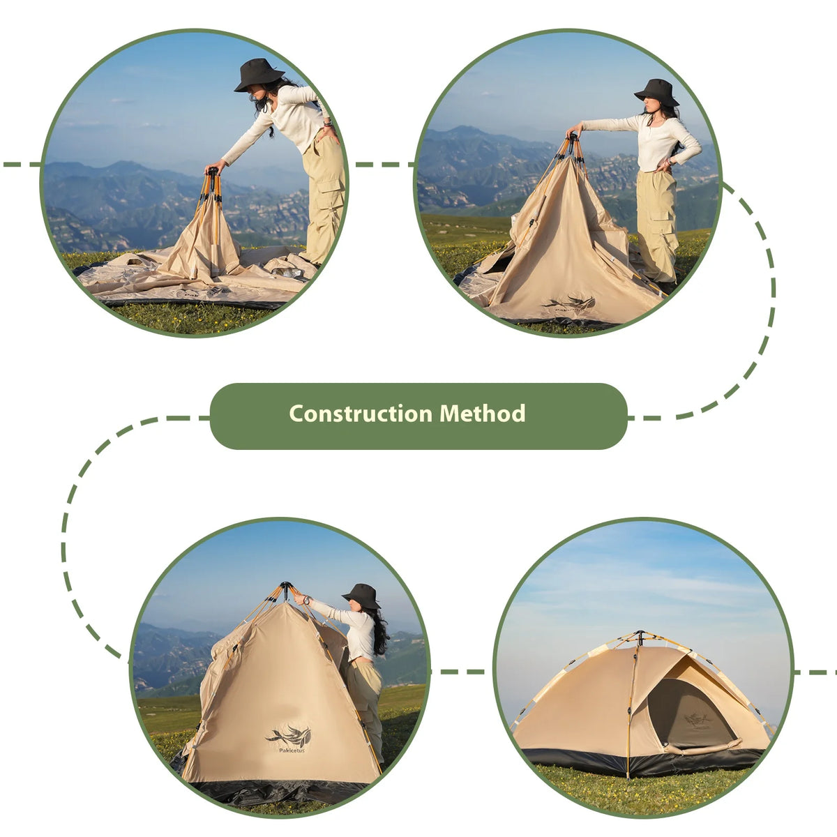 2-4 Person Pop Up Tent – Instant Camping Tent PAKICETUS