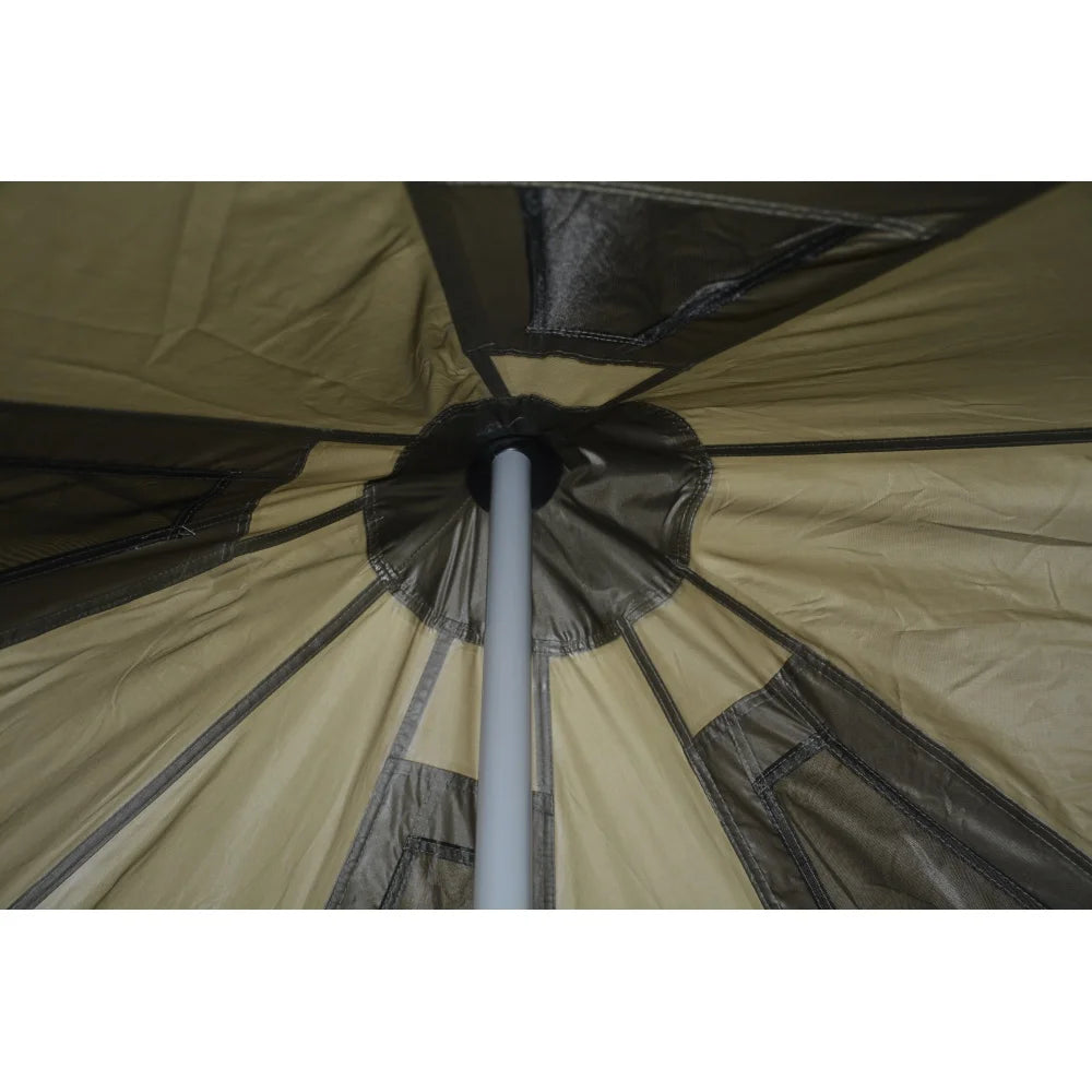 Camping Tent For 3-4 People Sun Protection with Stove Jack, Portable Outdoor Rain/Sun Proof Tent Large Glamping Tents for 3-4 People, For Camping Hiking Beach Yard
