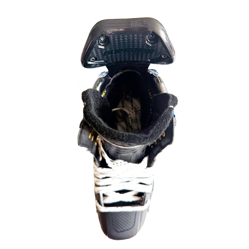 Heat Moldable Ice Hockey Skates Carbon Fiber Curv Composite Custom Fit Lightweight Pro Steel Blade Men Women
