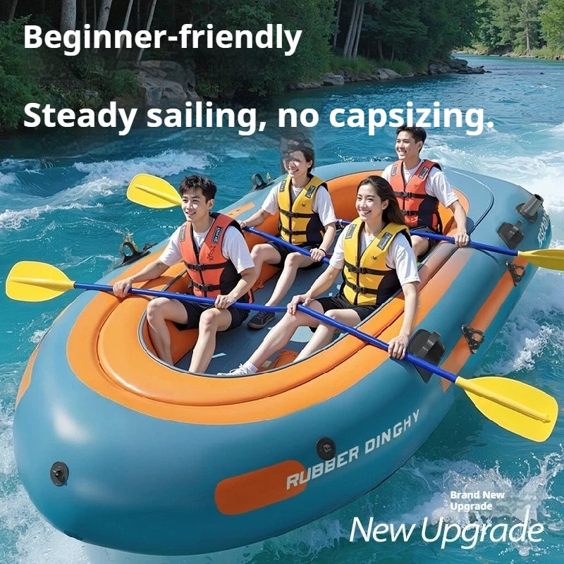 Thick Inflatable Kayak Durable PVC Fishing Boat Family Portable Lightweight Rafting Outdoor Dropstitch Kayak Dinghy Boat Kayak