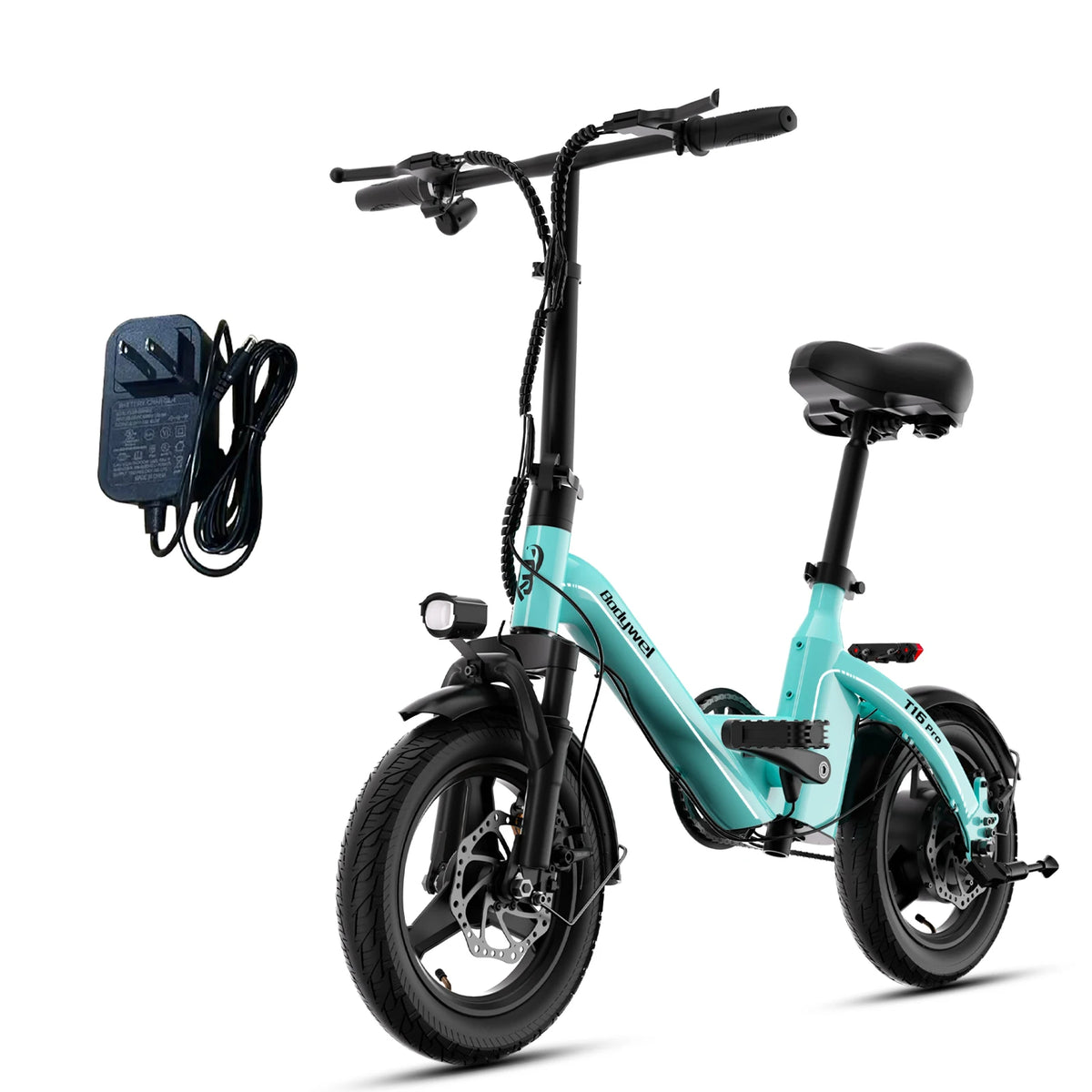 Bodywel T16 Pro Folding Electric Bike, 400W, 36V 10Ah, Up to 30 Miles