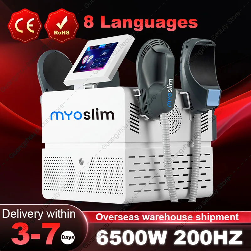 EMSzero Myoslim 15 Tesla 6500W Electromagnetic RF Body Sculpt Machine Weight Loss Fat Burning Slimming Muscle Stimulation Equipm