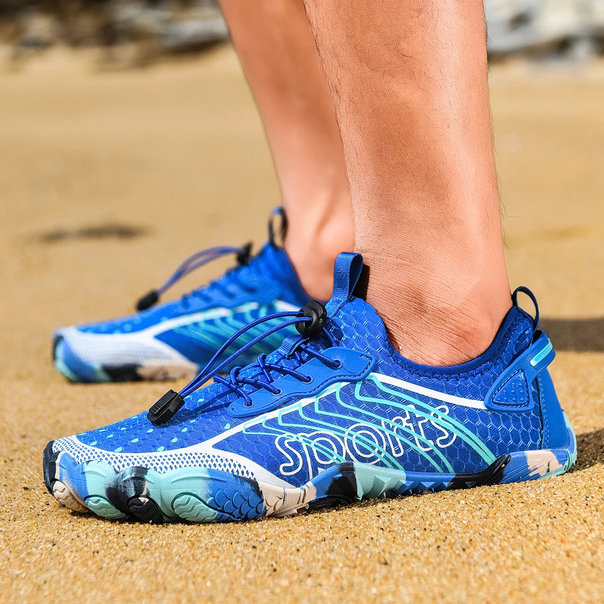 Women Quick Dry Barefoot Water Shoes, Breathable Lightweight Aqua Beach Sneakers, Non Slip Swim Surfing Diving Footwear for Outdoor River Hiking Walking