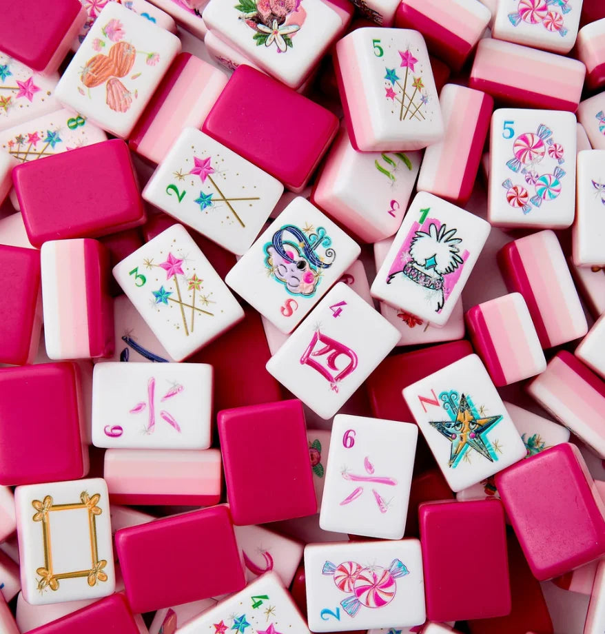 American Mahjong Set, 160 Four-Layer Acrylic Tiles, 9 Colors