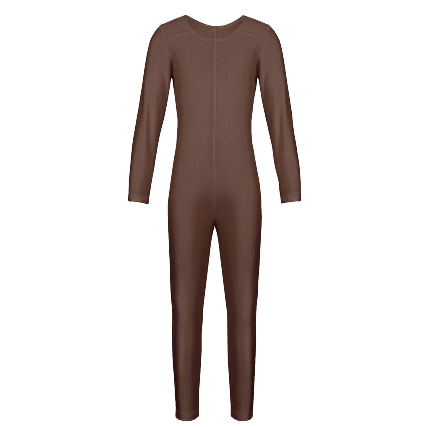 Girls Spandex Long Sleeve/Sleeveless Unitard Stretchy One Piece Full Bodysuits Dance Unitards for Kids Team Performance Costume