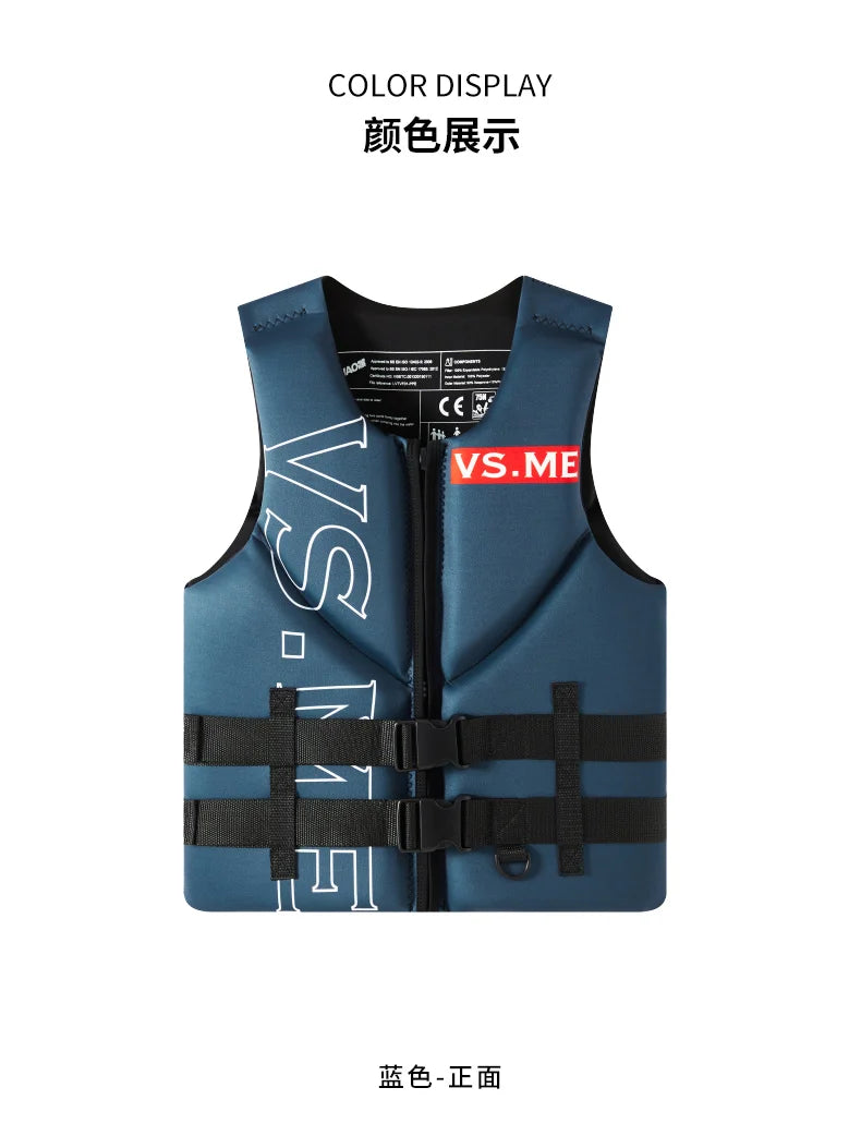 Adult Life Jacket CE Approved Vest Water Sports Kayak Swimming Surf Drifting Adult Life Jacket Neoprene Safety Vest Rescue Boats