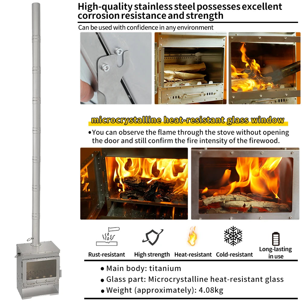 Titanium Camping Stove – Portable Wood Burning Outdoor Stove