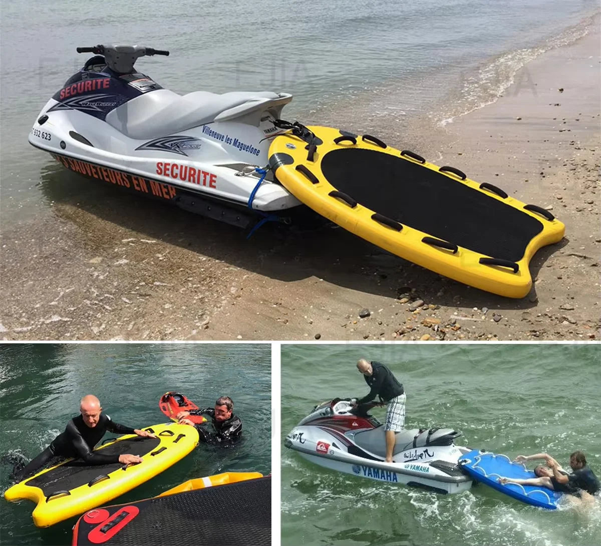 Stock Inflatable Lifesaving Rescue Board Surfing Board Floating Wate Mat Inflatable Jet Ski Sled Board For Water/Ice/surf Rescue