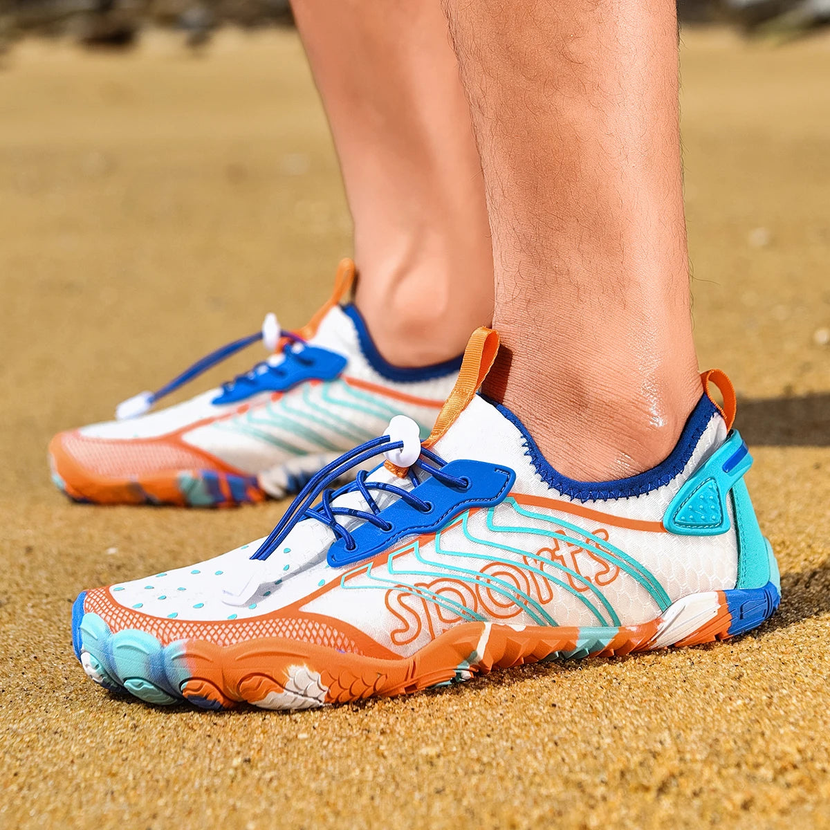Women Quick Dry Barefoot Water Shoes, Breathable Lightweight Aqua Beach Sneakers, Non Slip Swim Surfing Diving Footwear for Outdoor River Hiking Walking