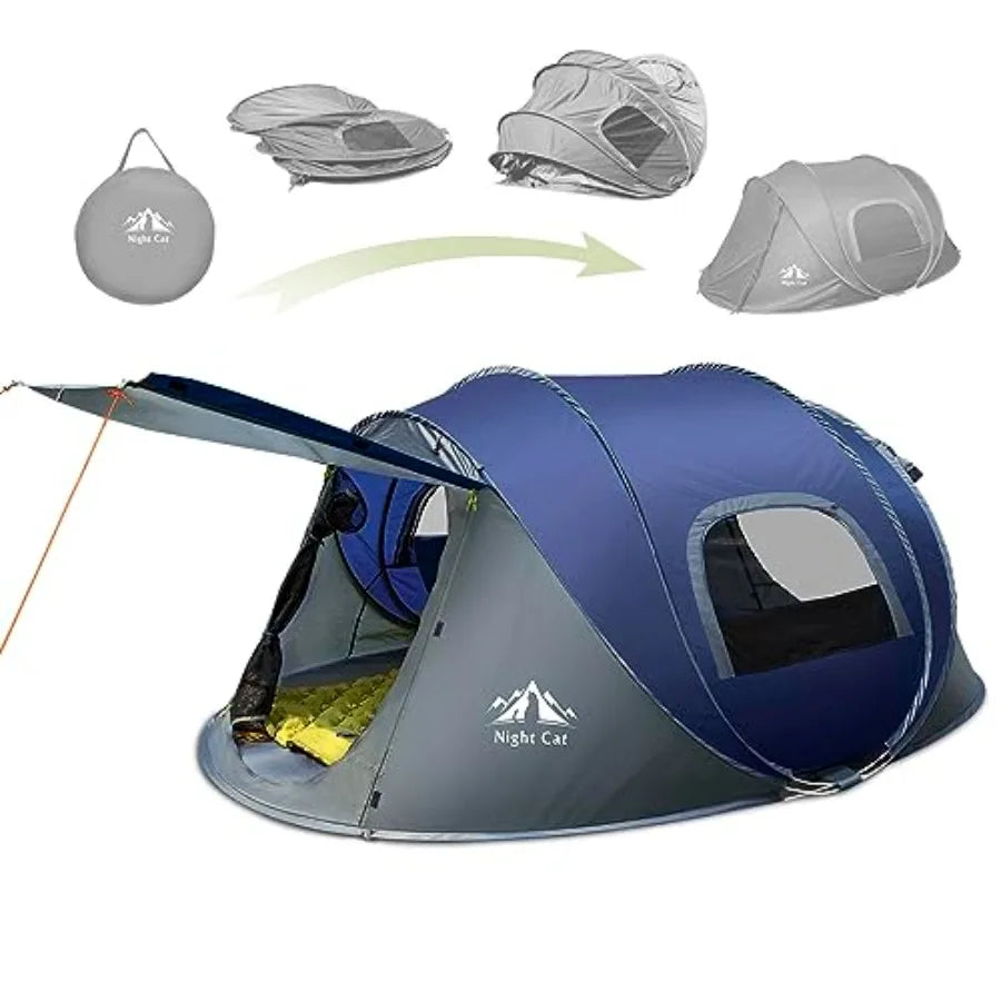 Pop-up Camping Tent: 2 Person Tent Waterproof Instant Easy Setup Family Tent
