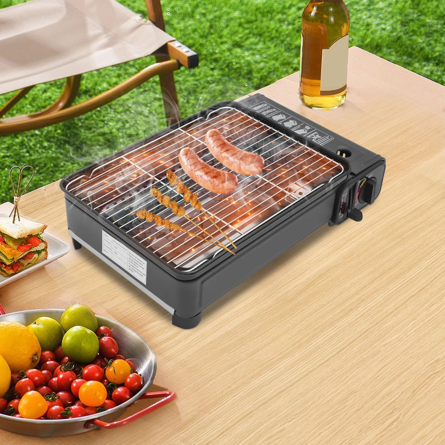 Portable Gas Barbecue Stove,Camping Gas Stove,Gas Stove with Carrying Case Suitable for Outdoor Camping and Other Occasions