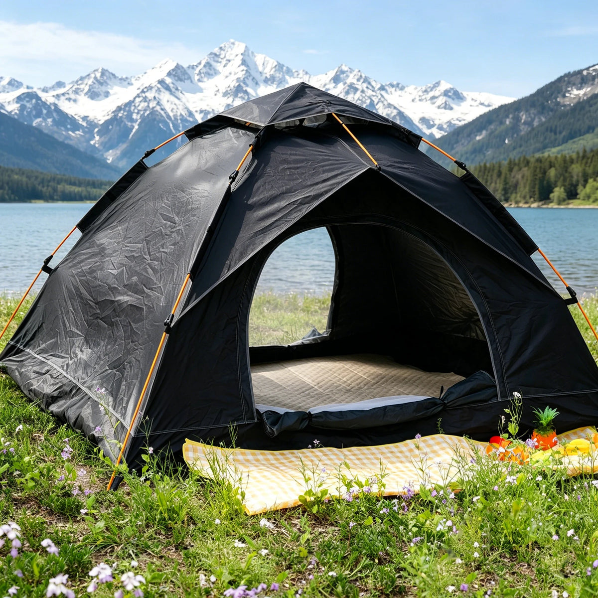 instant pop up camping tent – 60 Second Automatic Setup, Dua