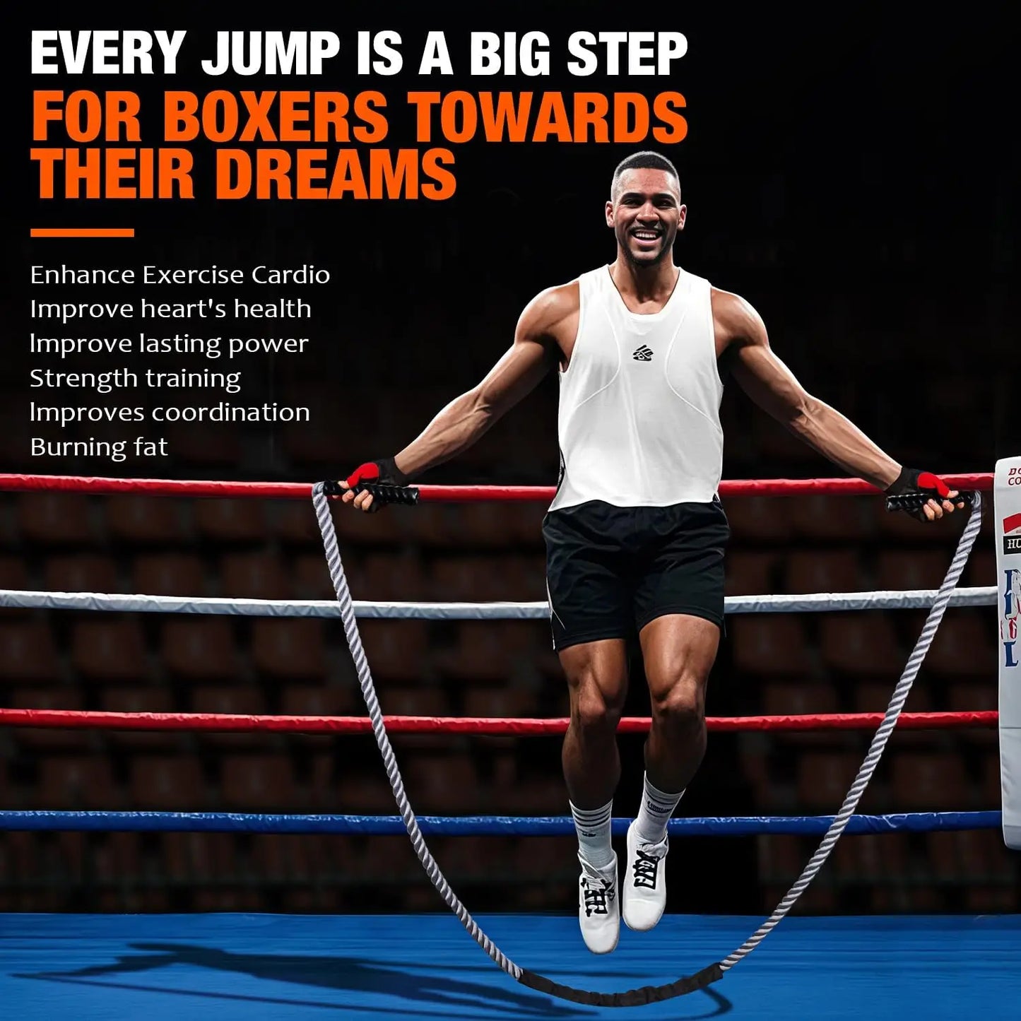 Weighted Jump Rope for Fitness, Heavy Skipping Rope for Men Women Kids, Home Gym Workout Equipment for Boxing Cardio