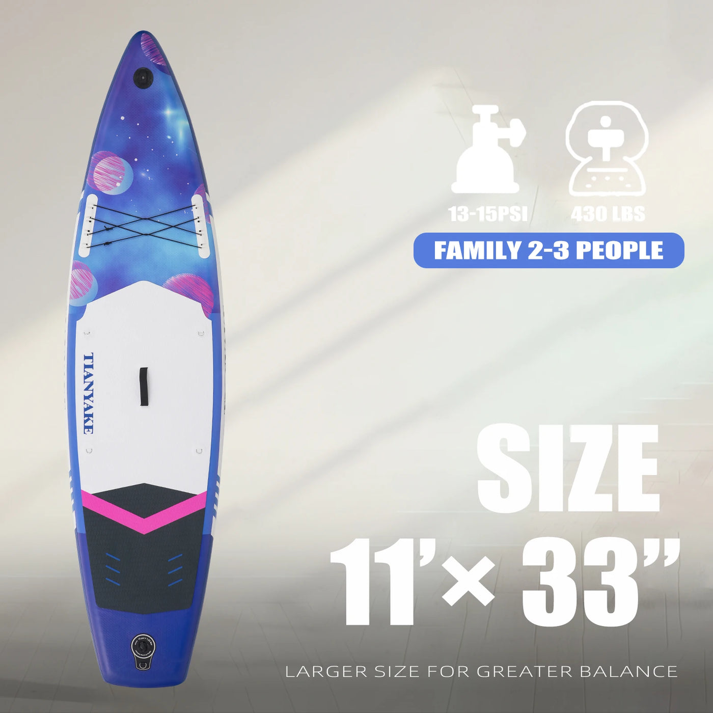11ft Inflatable SUP Board – Complete Paddle Board Set
