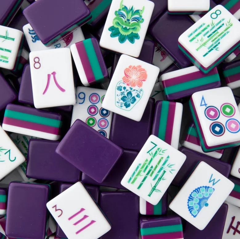 American Mahjong Set, 160 Four-Layer Acrylic Tiles, 9 Colors