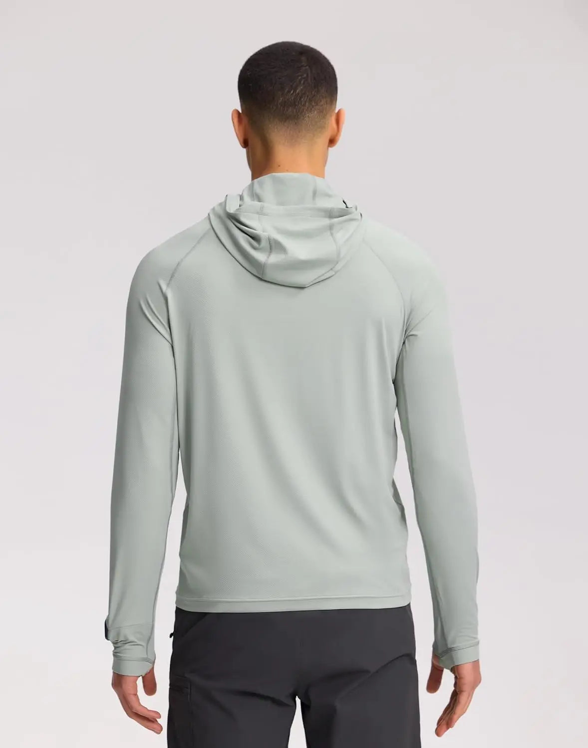 Pioneer Camp Men's UPF 50+ Sun Hoodie Shirt Long Sleeve Quick Dry Rash Guard Thumb Holes W — detail view