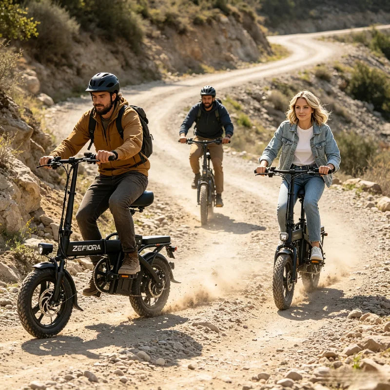 ZEFIORA Z10 14" Compact Electric Bike, 500W, 48V Battery