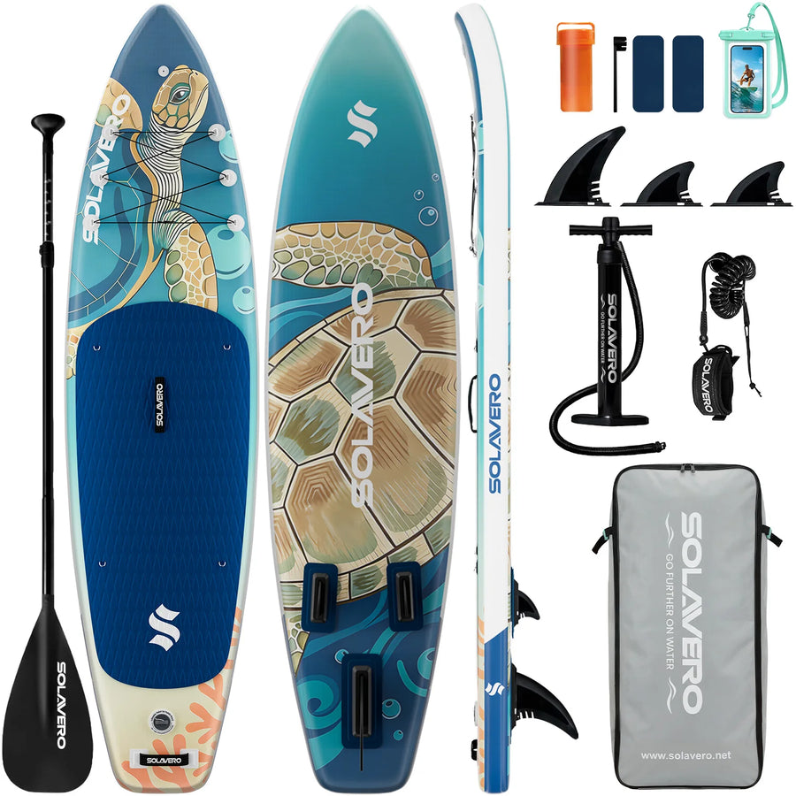 Inflatable Paddle Board Set, 10'6" to 11'6", Non-Slip Deck, Up to 550 lb