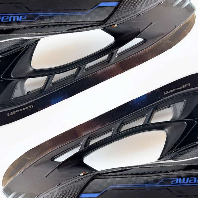 Heat Moldable Ice Hockey Skates Carbon Fiber Curv Composite Custom Fit Lightweight Pro Steel Blade Men Women