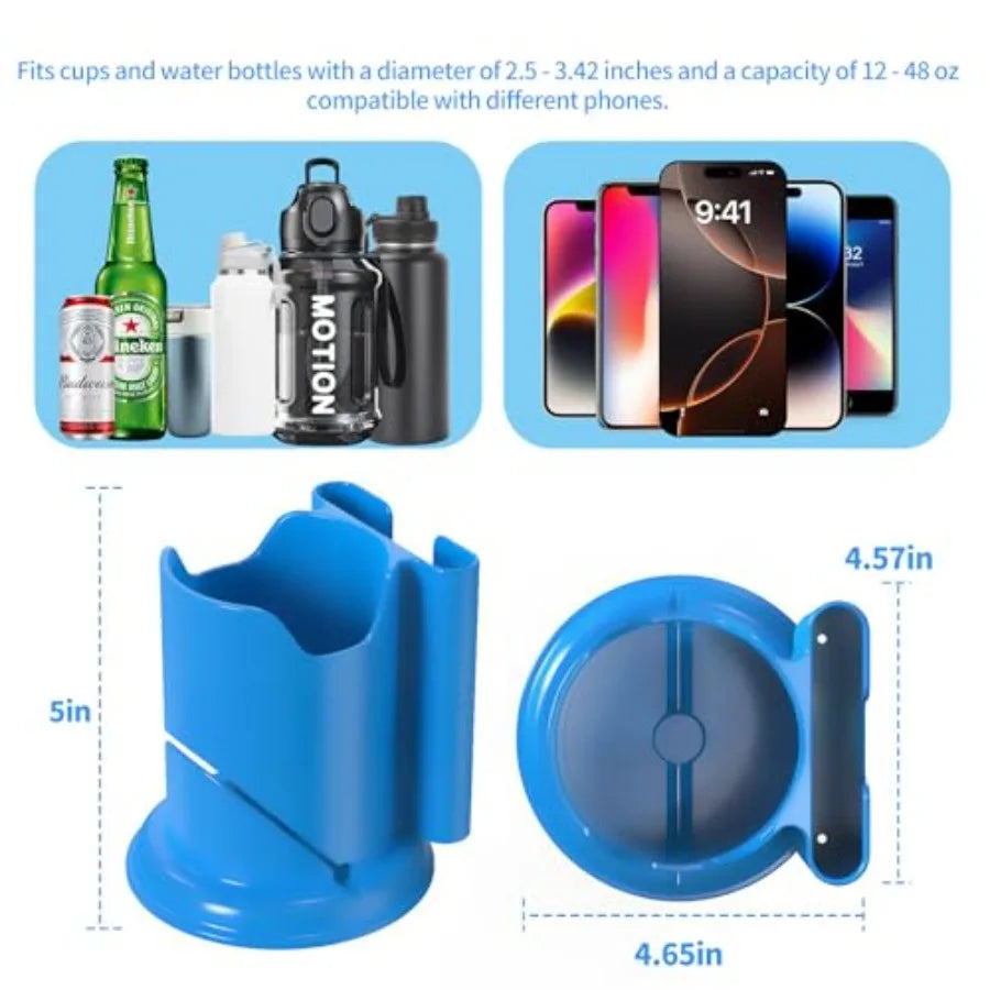 Paddle Board Cup Holder - Universal Kayak Drink Holder for SUP, Canoe, Surfboard No-Spill Elastic Cup Mount with Anti-Flip Desi