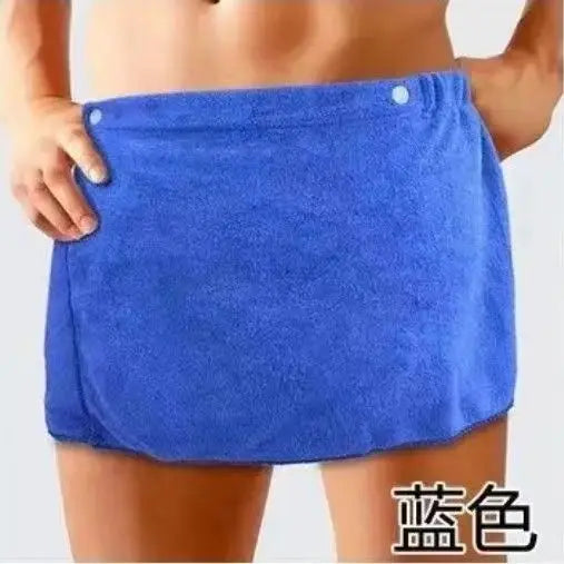Men's Bath Towel Absorbent Towel Sexy Beach Skirt Anti-light Men's Bath Skirt Can Wear Towel Swimming Trunks