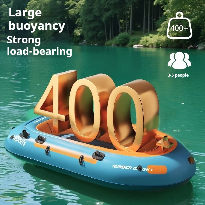 Thick Inflatable Kayak Durable PVC Fishing Boat Family Portable Lightweight Rafting Outdoor Dropstitch Kayak Dinghy Boat Kayak