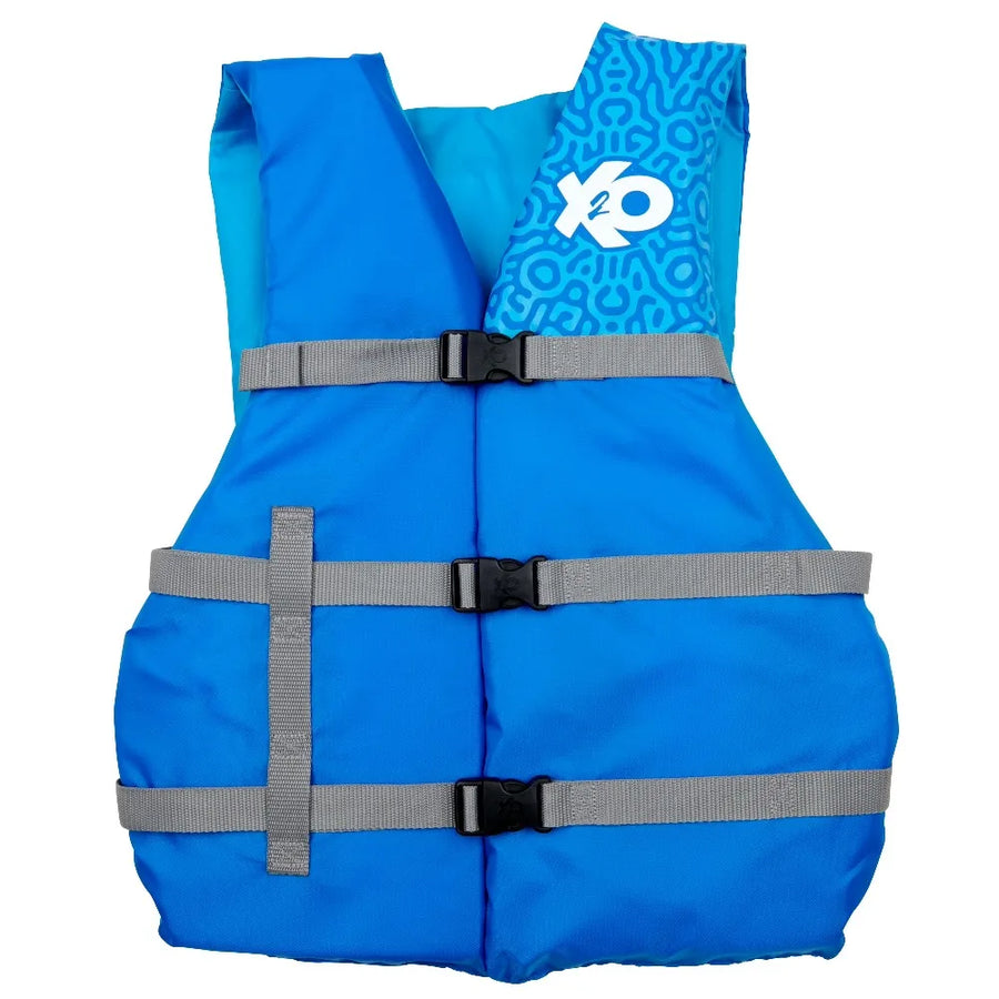 Universal Adult Life Vest Jacket 2X 3X Size 50-60 Chest Blue Ocean Coral Unisex Water Safety Flotation Device for Boating Swimming