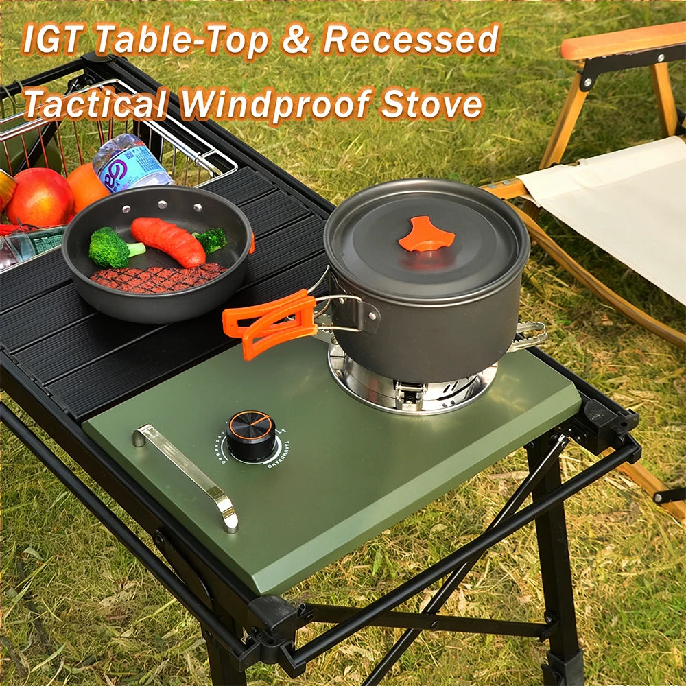 IGT Tabletop Stove 15800W Outdoor Camping  Portable Folding Gas Stove Cassette Stove Small Cookware Gas Stove Picnic Stove