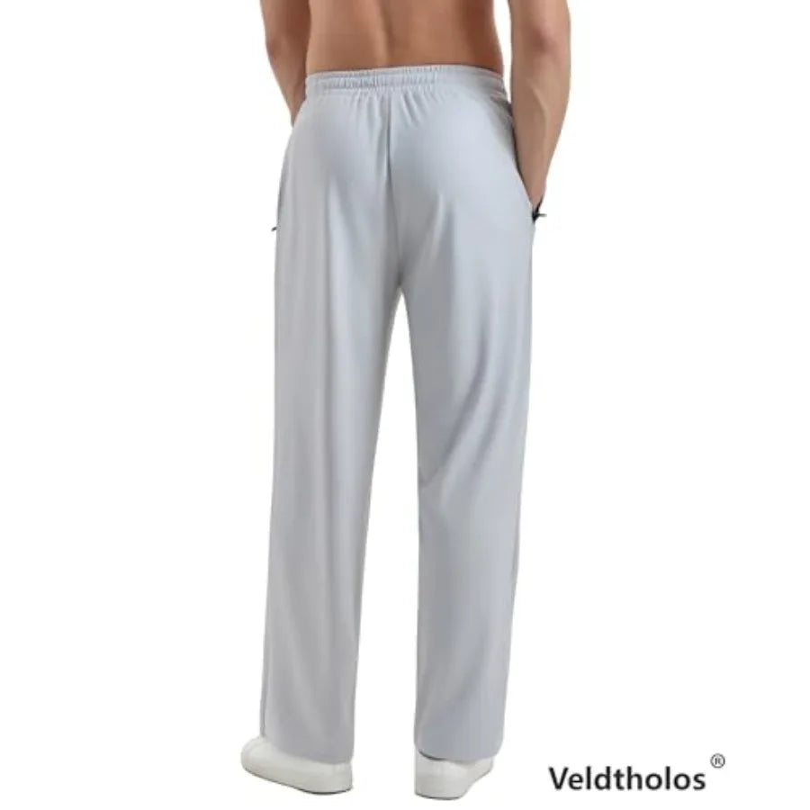5 Pack Mens Sweatpants with Zipper Pockets Open Bottom Jogger for Men Lightweight Track Pants Men for Running Gym