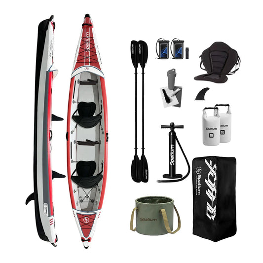 Spatium 2-3 Persons Inflatable Kayak Canoe High Strength DropStitch Floor Inflatable Kayak For Fishing