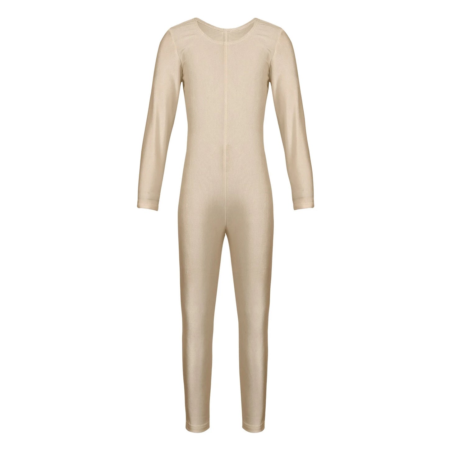 Girls Spandex Long Sleeve/Sleeveless Unitard Stretchy One Piece Full Bodysuits Dance Unitards for Kids Team Performance Costume