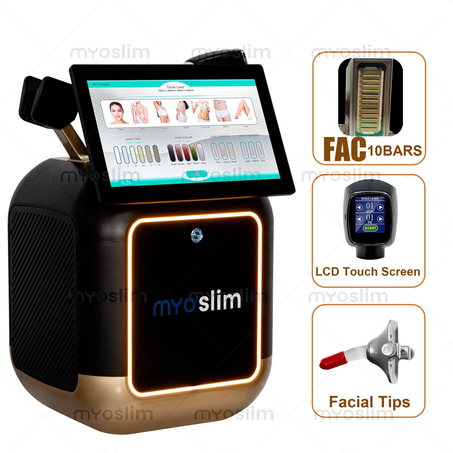 4 Wavelength 5000W 808nm Lase Diode Hair Removal Machine Icy Handle FAC TEC Permanent Painless Skin Firming Body Care Equipment