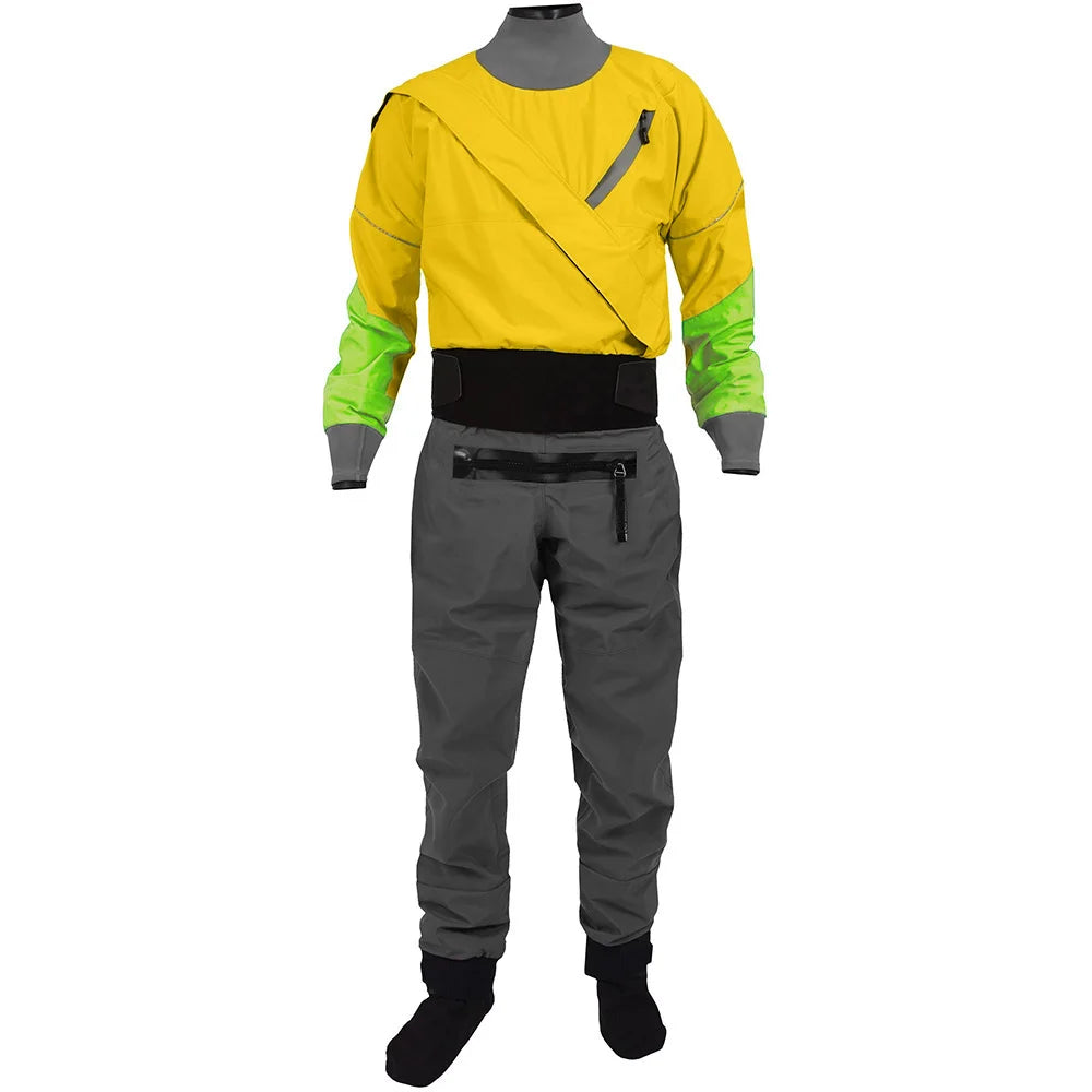 Men’s one-piece kayak dry suit with three-layer waterproof fabric and latex neck and wrist seals — view 4 of 8