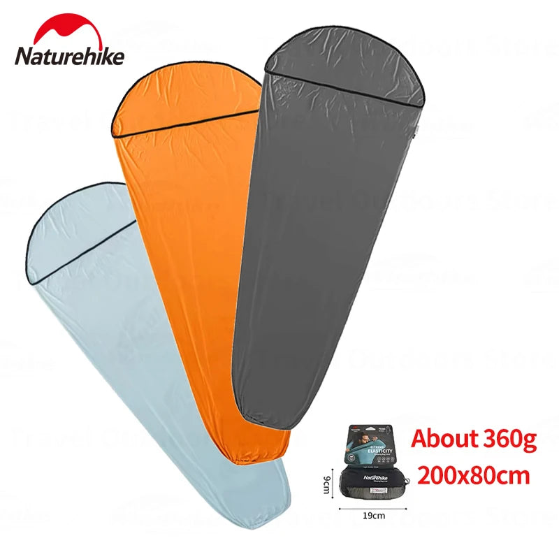 Naturehike Outdoor Camping Sleeping Bag Liner High Elasticity Portable Ultralight Travel Sheet Mummy Portable Sleeping Bag Liner