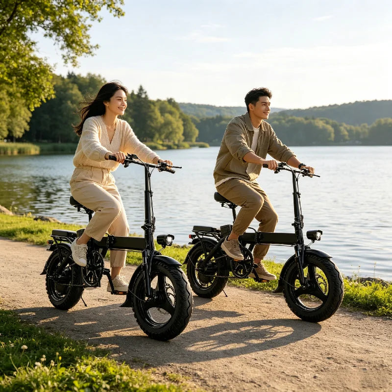 ZEFIORA Z10 14" Compact Electric Bike, 500W, 48V Battery
