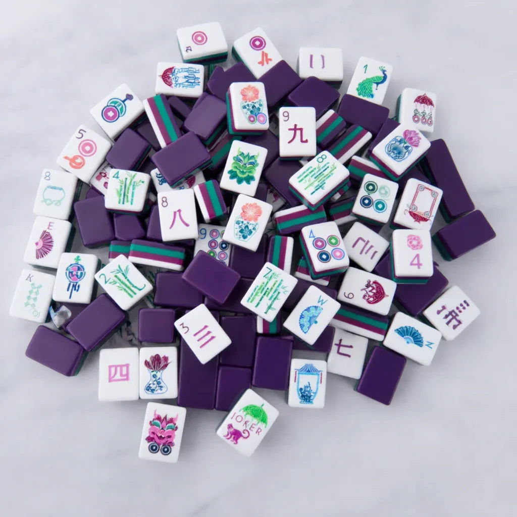 American Mahjong Set, 160 Four-Layer Acrylic Tiles, 9 Colors