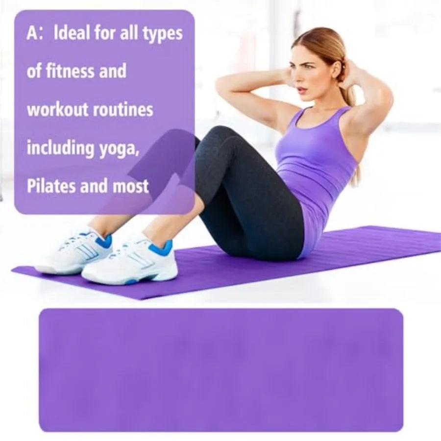 Yoga Mat, 68"×23" Exercise Mat for Men and Women, Non Slip Workout Mat for Home Yoga Equipment Fitness Mats Large Workout Mat M