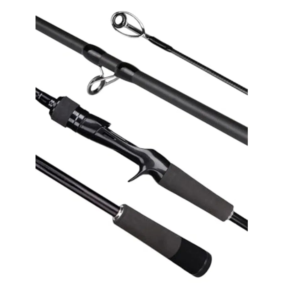 Carbon Fiber Fishing Rod Series 6-12 Ft,and Rods with Stainless Steel Ceramic Guides, Fast Action Fishing Pole for Bass, Trout,