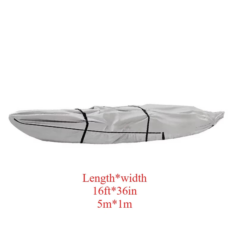 For Canoe Kayak Full-Cover Boat Protection Dustproof Canoe Cover Water Sports Full Coverage Fishing Boat Cover 420D Oxford Cloth