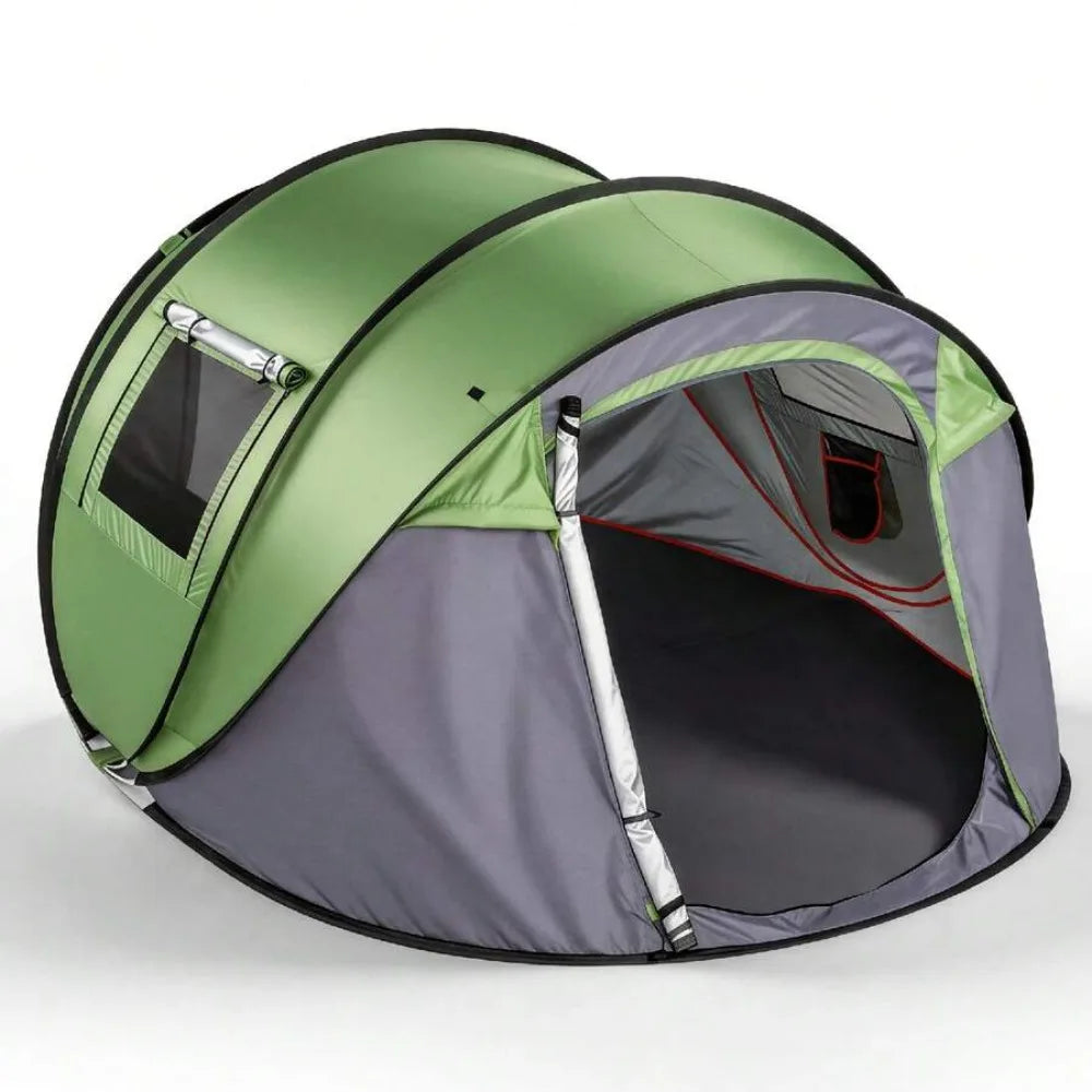 4 Person Pop Up Camping Tent – Instant Setup Waterproof Family Tent