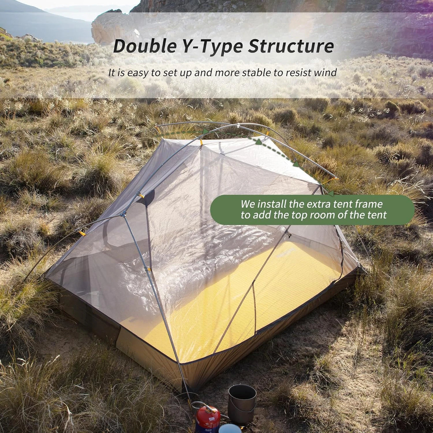 ultralight 2 person backpacking tent Naturehike Mongar 2 Person Ultra