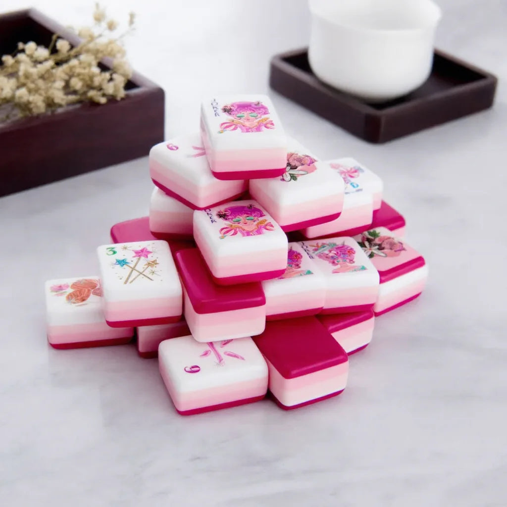 American Mahjong Set, 160 Four-Layer Acrylic Tiles, 9 Colors