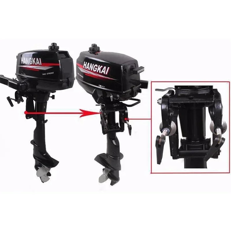 Two Stroke 3.6 HP Powerful Petrol Boat Motor for 2.0-2.6 M Inflatable Kayak Boat 3-4 Person Kayak Canoeing Engine