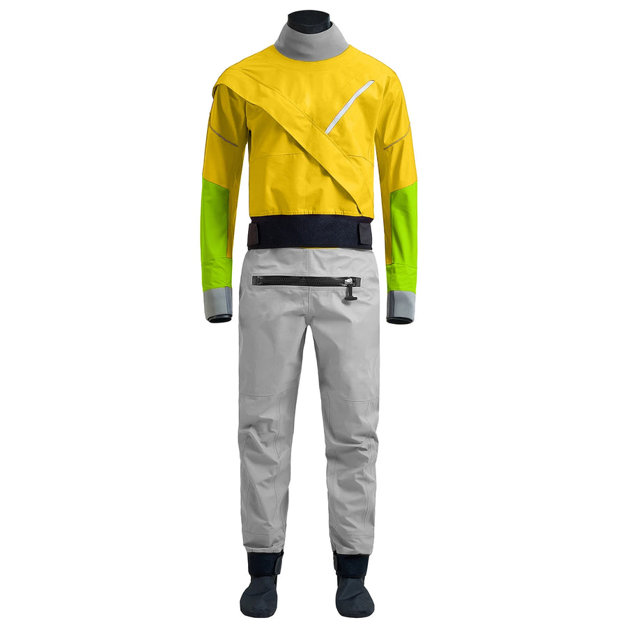 Men's 3-Layer One-Piece Dry Suit with Latex Neck & Wrist Seals