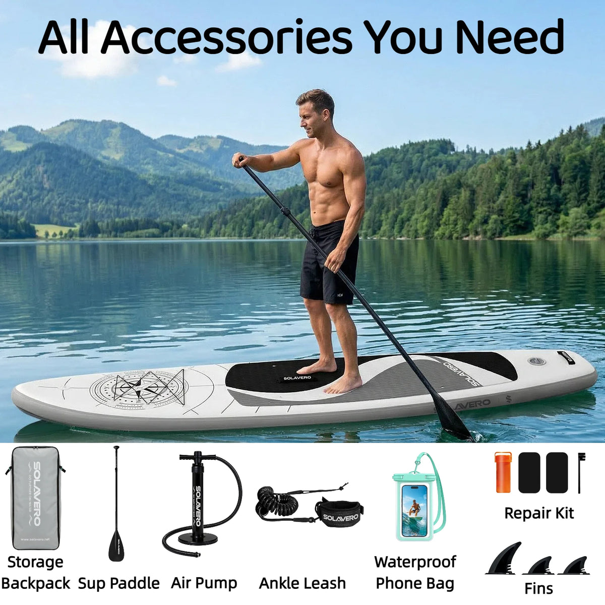 Inflatable SUP Board – Complete Paddle Board Set for Adults