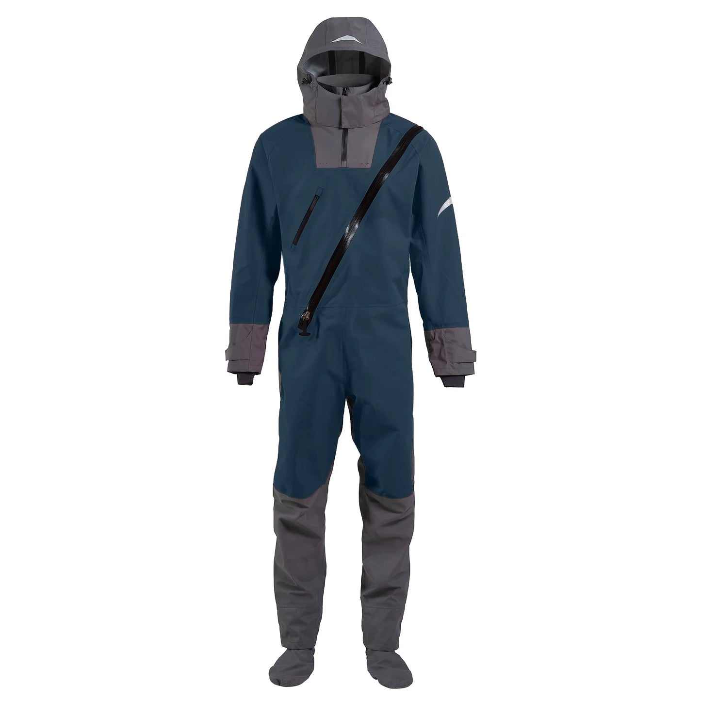 4-layer Kayak Dry Suit for Men Waterproof Fabric Drysuit With Neoprene on Neck and Wrist White Water River Boat Pending