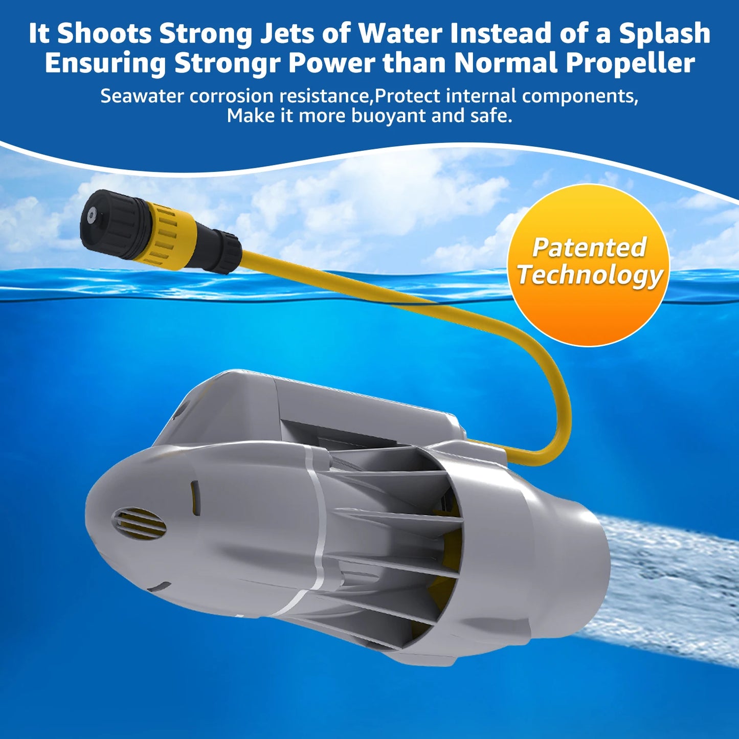 Kedean Underwater Thruster Motor for Kayak Boats Accessories, Electric Fins Propeller Stand Up Paddle SUP Surf Fishing Motor
