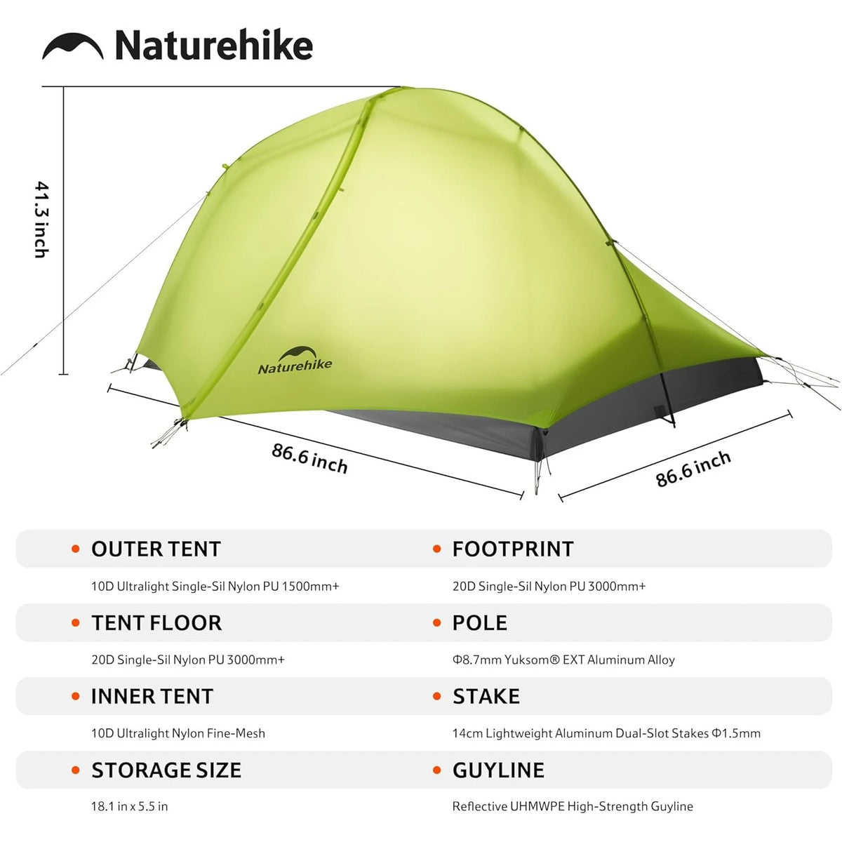 ultralight hiking backpacking tent Naturehike Star Trail EXT Ultralig