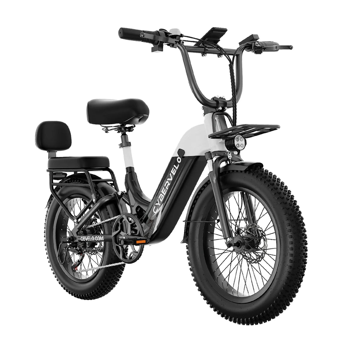 Cybervelo 20" Step-Thru Electric Bike, 1500W Peak, 48V 20Ah Battery, 7-Speed